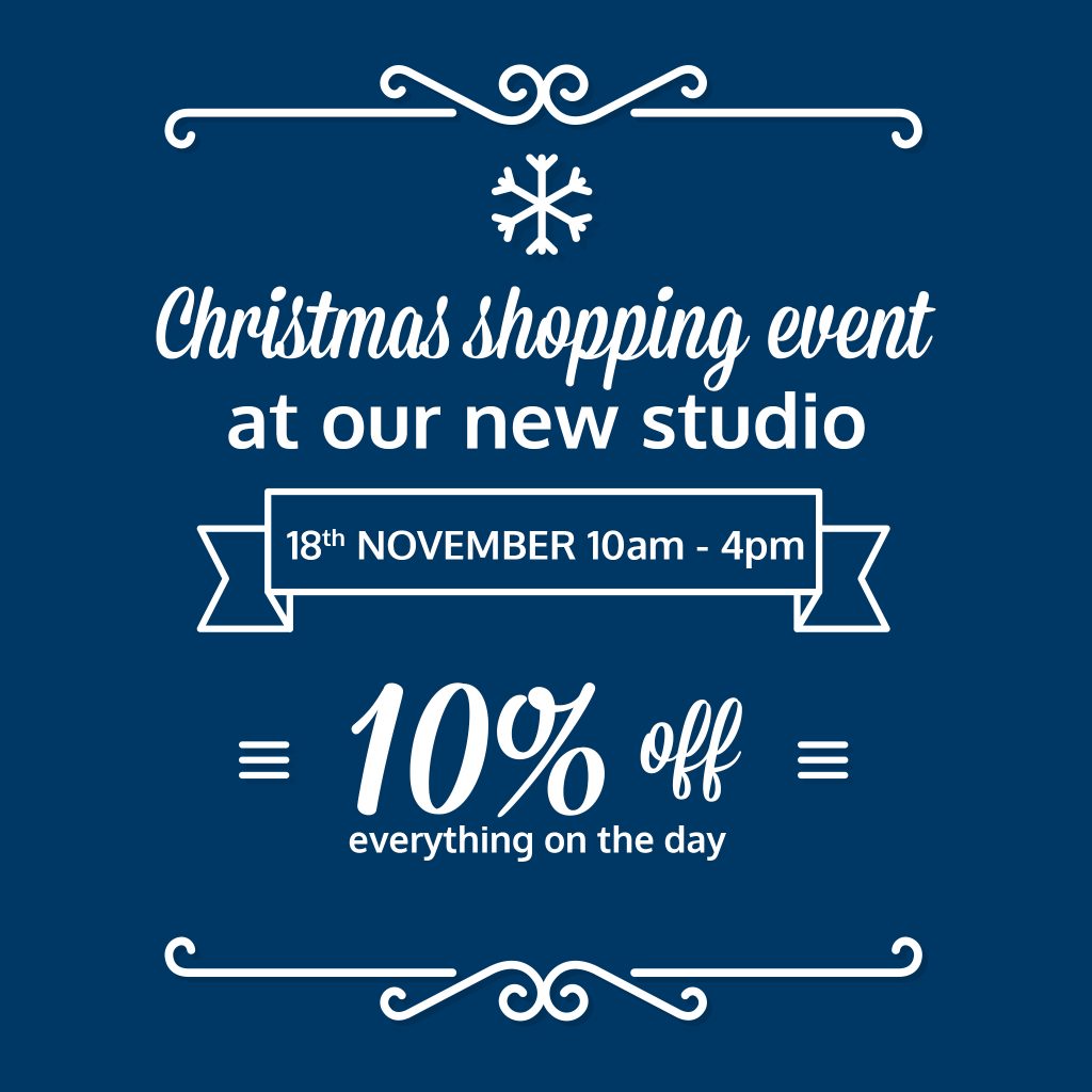 Our first ever Christmas shopping event at our new studio!