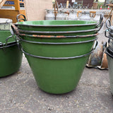 Green Enamel Garden Tub from Hungary