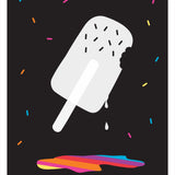 Children's Black Ice Lolly Print by Doodlemoo