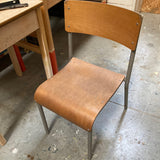 Grey Metal Legged Chair