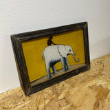 Small Elephant Picture with Vintage Frame