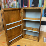 Wooden Cabinet with Coloured Back