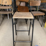 Black Metal Lab Stool