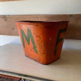 Orange Metal Grape Basket