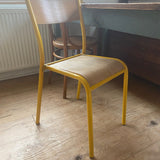 French Yellow Metal Legged Chair