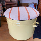 Round Yellow Maggie with Orange Stripe Top