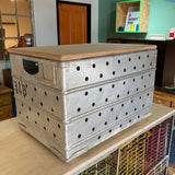 Crates with Birch Ply Top and Laundry Basket