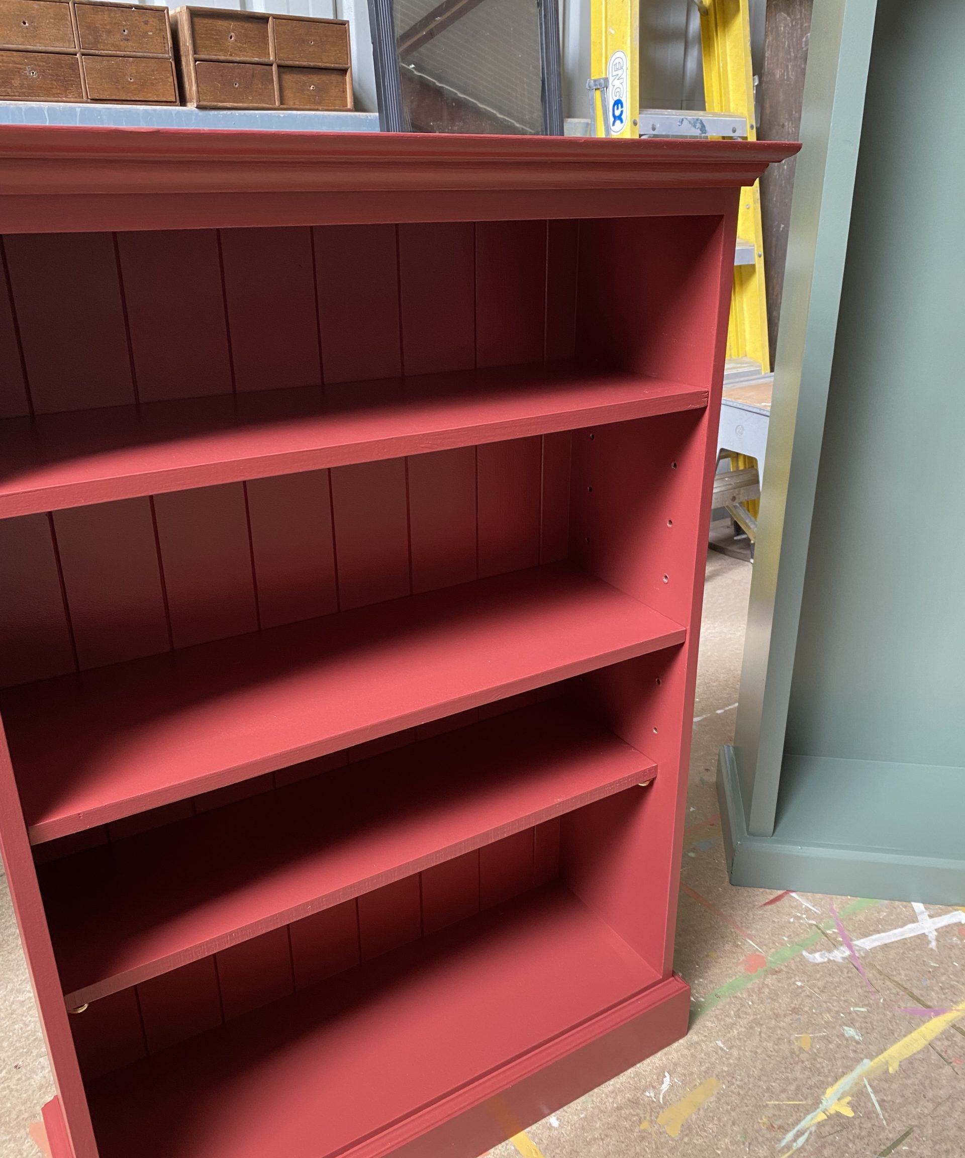 Eating Room Red Shelving Unit