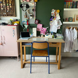 Art desk with birch ply top