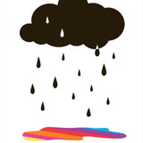 Children's White Rain my Happy Print by Doodlemoo