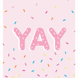 Children's Pink YAY Print by Doodlemoo