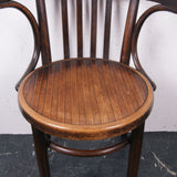 Wooden Bentwood Armed Chairs Made in Czechoslovakia