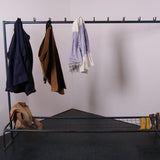 Vintage Blue Metal Coat Storage Rack