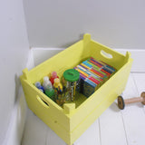 Children's Yellow Storage Crate on Castors