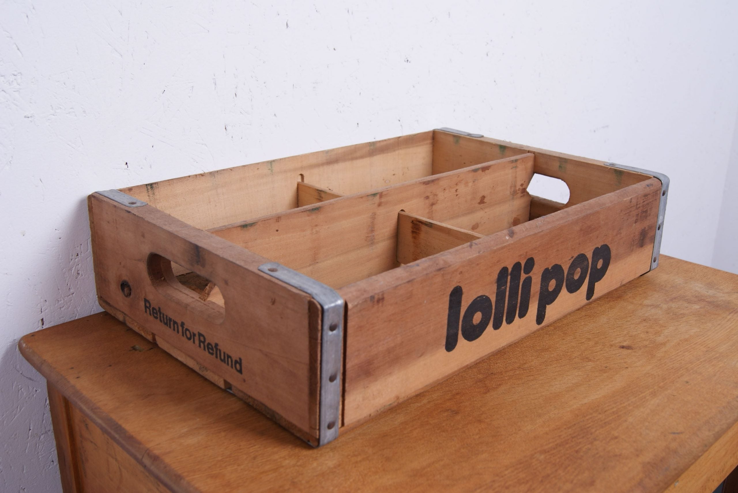 Vintage Lollipop Soda Storage Crate