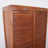 Tall Double Tambour Storage Cabinet
