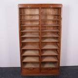 Tall Double Tambour Storage Cabinet