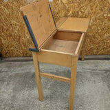 Double Wooden School Desk with Lift Up Lids