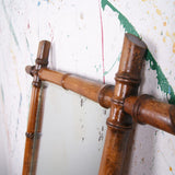 Vintage French Faux Bamboo Mirror