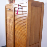 Vintage French Double Tambour Cabinet