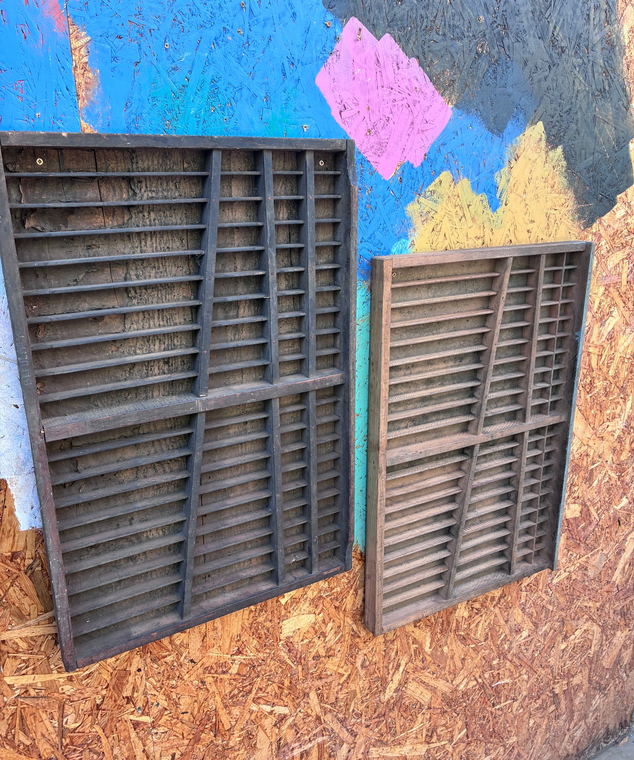 Vintage French Letterpress Trays