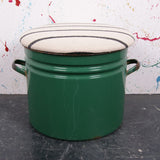 Large Green Round Maggie with Limited Edition Black Striped Top