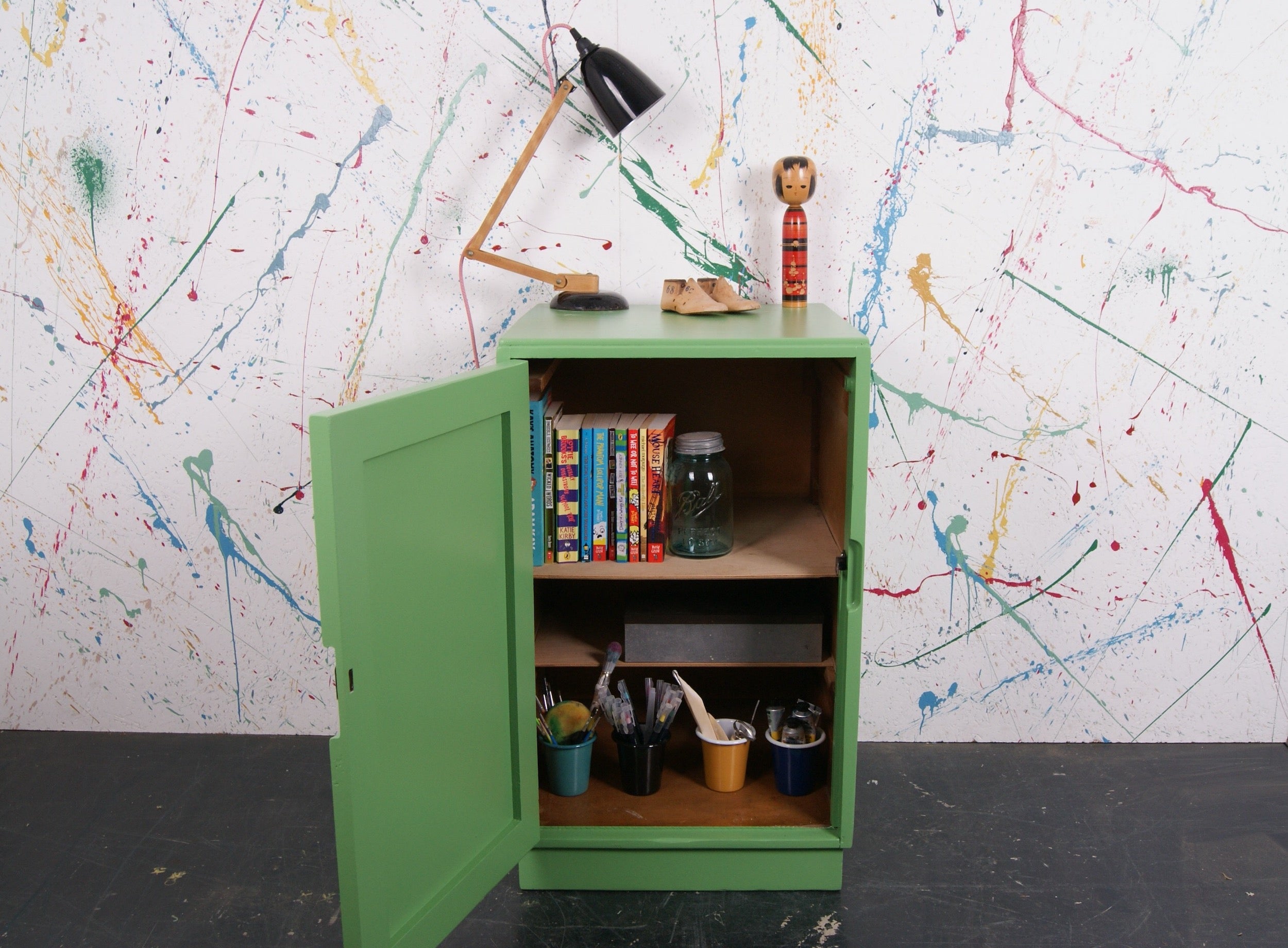green-wooden-locker-10