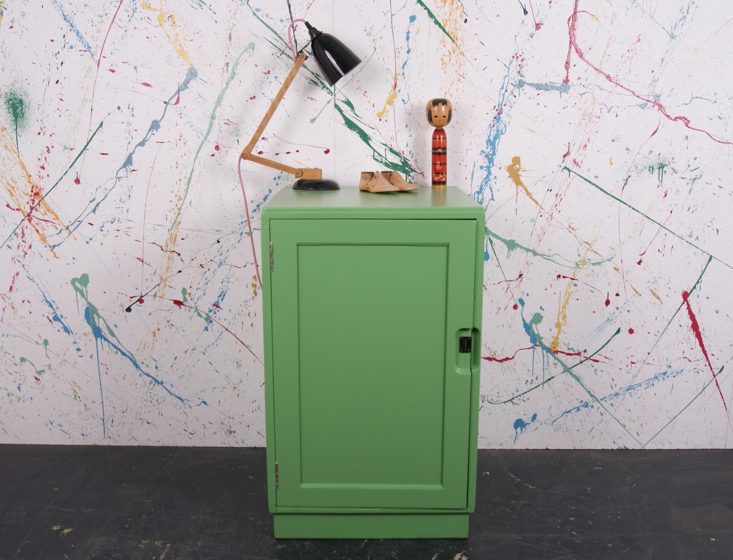 green-wooden-locker-8