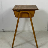 Children's Single Wooden School Desk