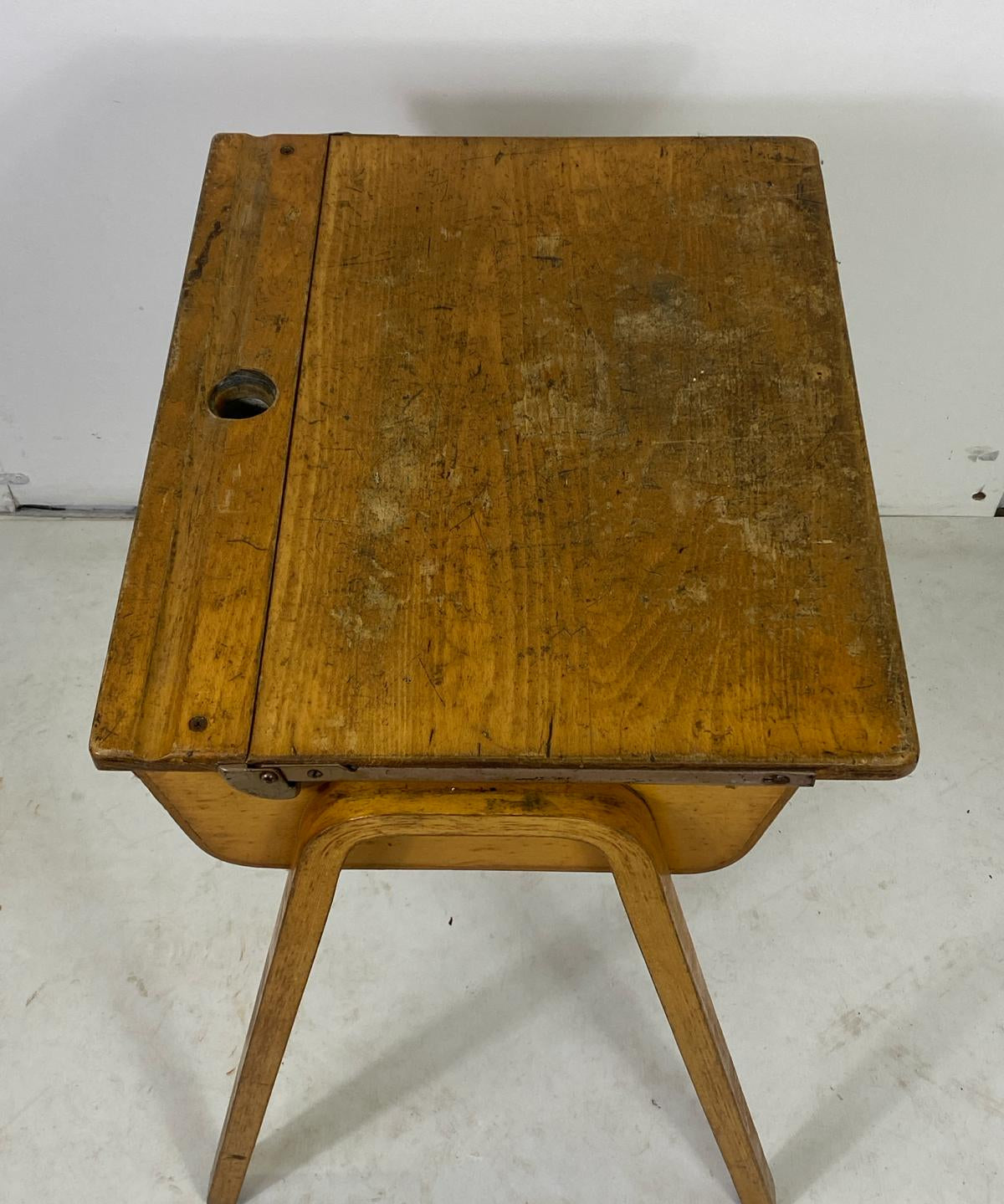 Children's Single Wooden School Desk