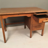 Vintage Abbess Oak Desk with Drawers