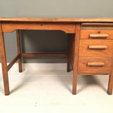 Vintage Abbess Oak Desk with Drawers