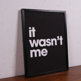 Children's Black It Wasn't Me Print by Gayle Mansfield
