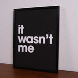 Children's Black It Wasn't Me Print by Gayle Mansfield