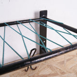 Children's Small Black Metal Shelf with Hooks