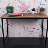 Children's School Lab Bench with Black Metal Frame