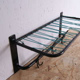 Children's Small Black Metal Shelf with Hooks