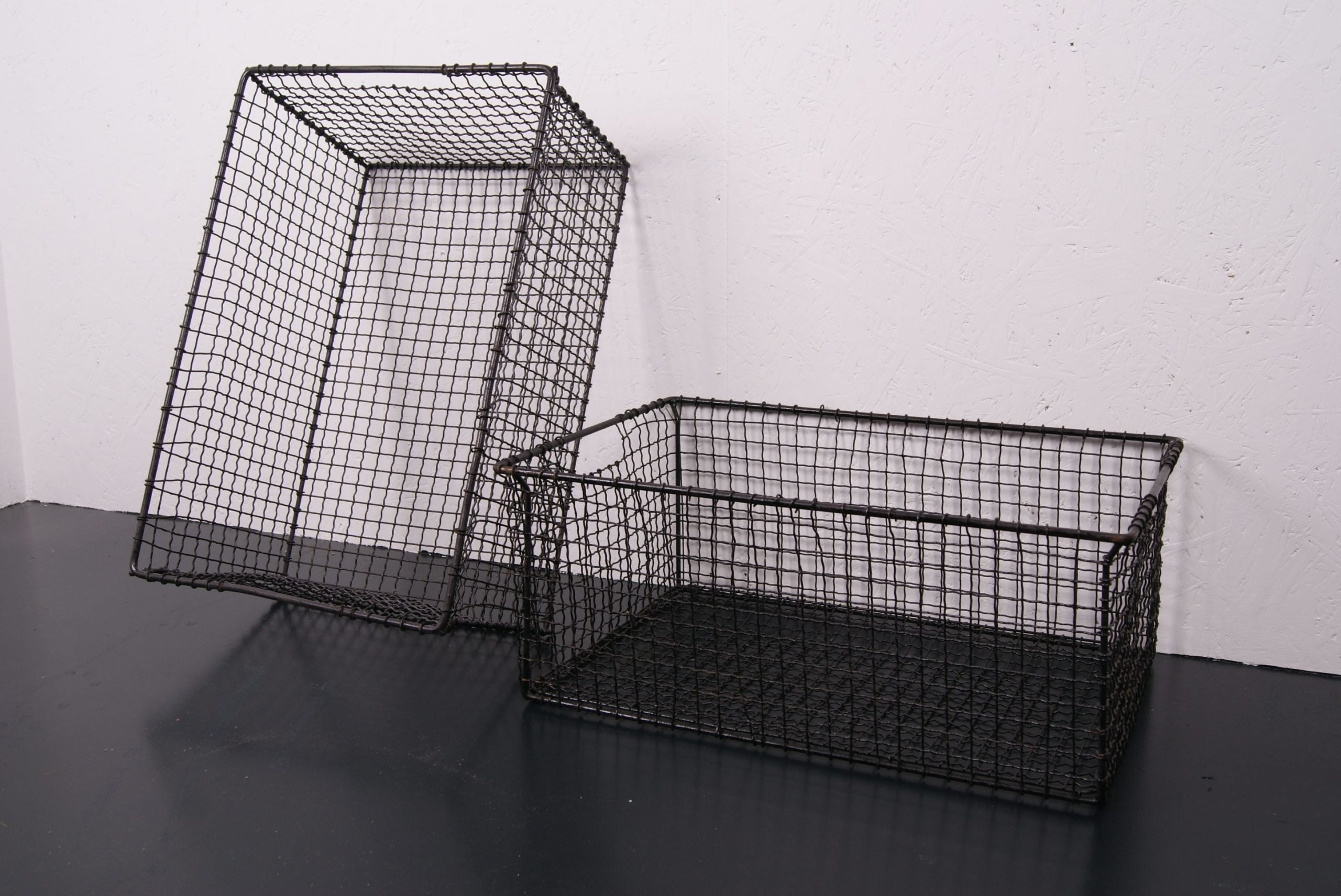 Children's Black Metal Storage Baskets