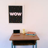 Children's Black WOW Print by Doodlemoo