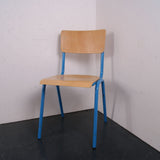 Children's Turquoise Metal Legged Chairs