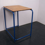 Children's Blue Metal Legged School Exam Desk