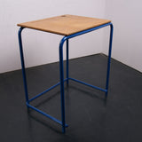 Children's Blue Metal Legged School Exam Desk
