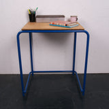 Children's Blue Metal Legged School Exam Desk
