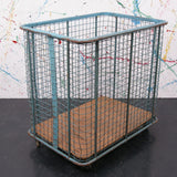 Children's French Blue Metal Storage Trolley