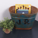 Children's Blue Metal Basket from Portugal