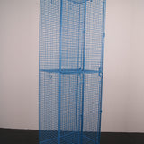 Children's Blue Double Metal Locker with Four Compartments