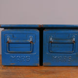 Children's Blue Metal Mars Storage Crates/Boxes