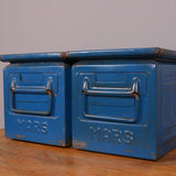 Children's Blue Metal Mars Storage Crates/Boxes