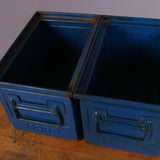 Children's Blue Metal Mars Storage Crates/Boxes