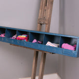 Children's Vintage Blue Metal Pigeon Hole Storage Unit